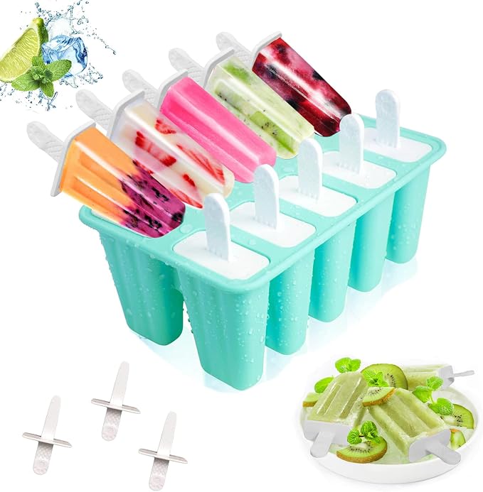 Popsicles Molds, 10 Pieces Silicone Ice Pop Molds by Unknown
