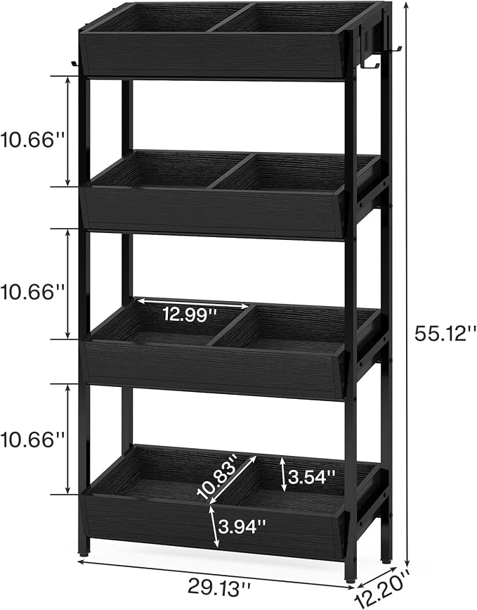 Tribesigns 4-Tier Retail Snack Display Shelf, Snack Rack Display Stand - Image 2