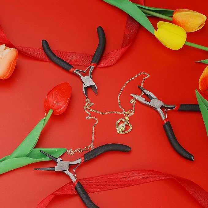 URSKYTOUS 4Pcs Jewelry Pliers Set Jewelry Making Pliers Tools Kit Include - Image 6