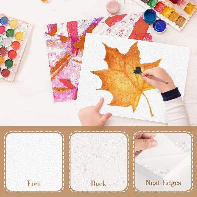 50PCS 9x6 Watercolor Paper Bulk, 140lb/300g Cold Press Thick Water Color Paper - Image 4
