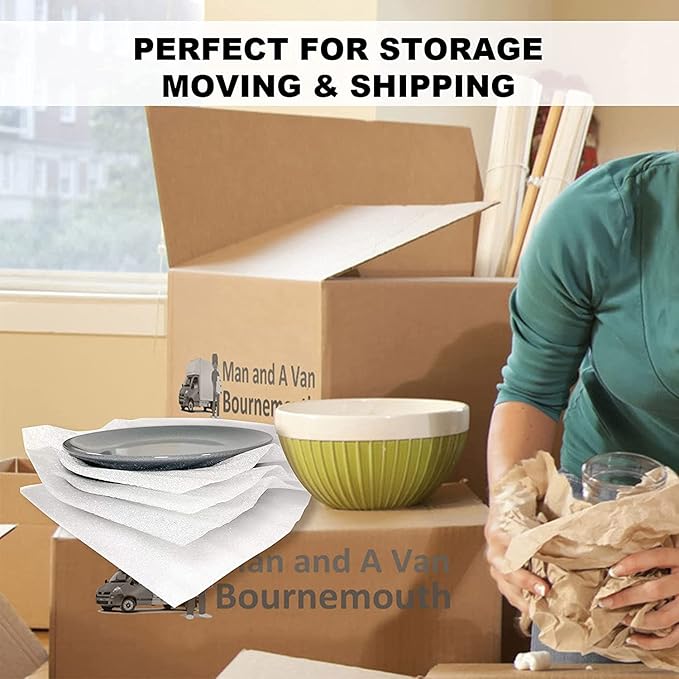 100 Pack Foam Wrap Sheets for Packing Storage Shipping Moving Supplies, Cushion Foam Wrap Packing Foam for Dishes, China, Glass and Furniture (12”x12”)