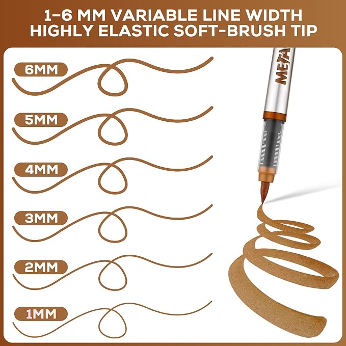 Metallic Acrylic Paint Markers, Fabric Paint, DIY Crafts - Image 2