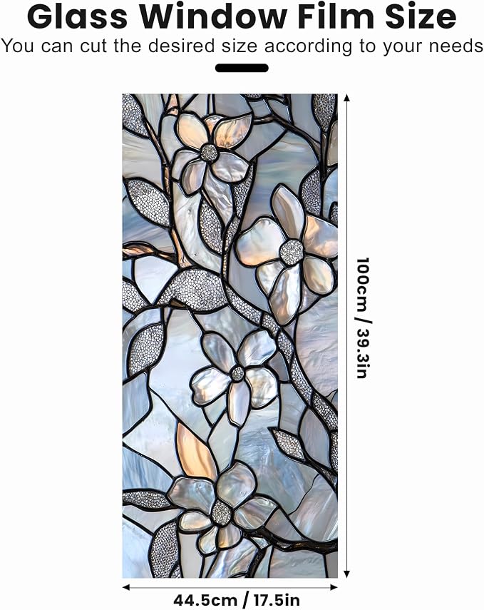 Stained Glass Window Privacy Film Static Cling - Image 2