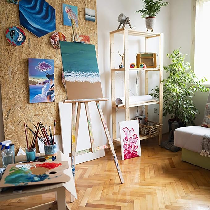GOTIDEAL Stretched Canvas, 8x10 Inch Set of 10, Primed White - 100% Cotton Artist Canvas Boards for Painting, Acrylic Pouring, Oil Paint Dry & Wet Art Media