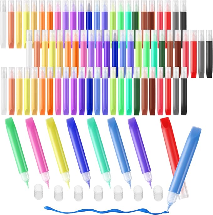 Motipuns 24 Pcs 96 Pcs Suncatcher Paint Pens by Motipuns