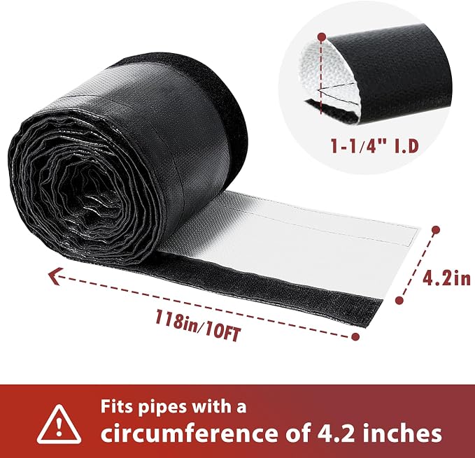 Wire Heat Shield Wrap for Car Hose Lines, 1-1/4" I.D. x 10FT, - Image 2