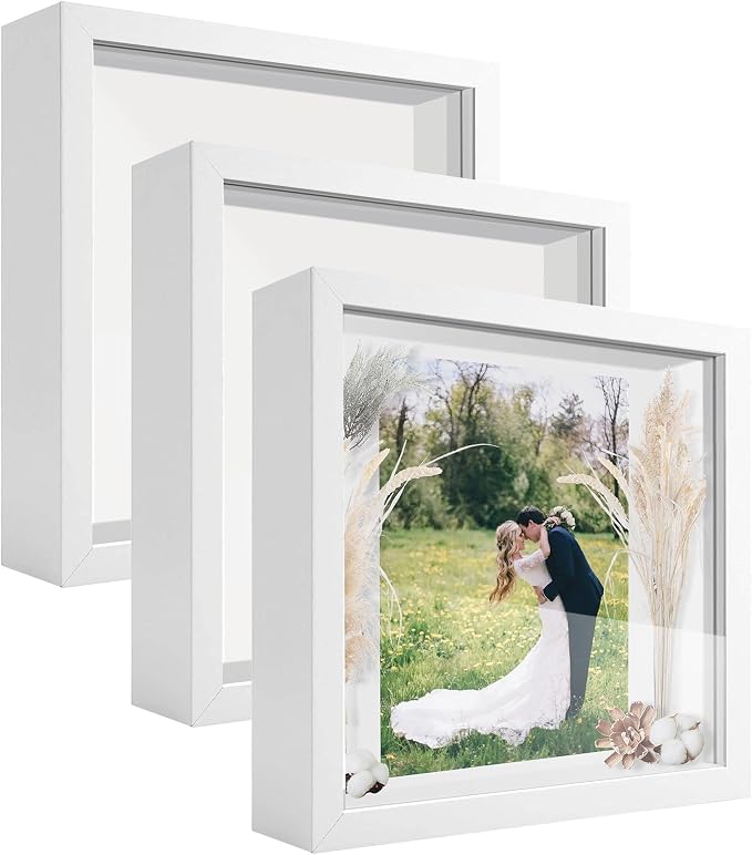 12x12 Shadow Box Frame Display Case by TOUYINGER