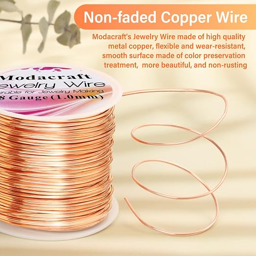 Modacraft 18 Gauge Copper Wire for Jewelry Making - Image 2