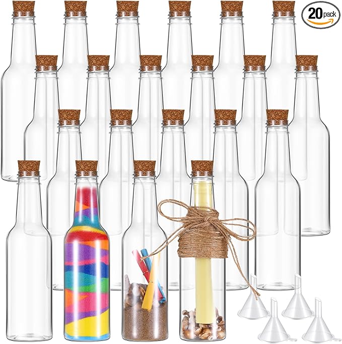 Tanlade 20 Pcs 5.6oz Plastic Sand Art Bottles by Tanlade