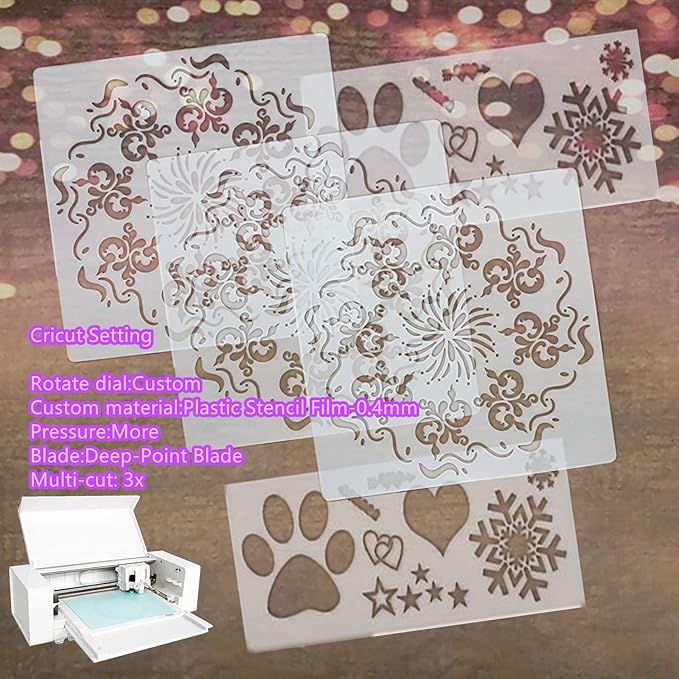 BANLTRE 12 x 24 Flat Packaging Mylar Sheet Milky Translucent PET Blank Stencil Making Sheet for Cutting, Cut Tool Template Material -Thick .01"/10 mil, 8 Sheets (Flat Packaging)