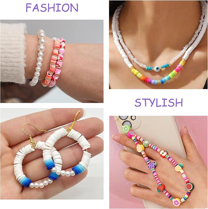 Redtwo 46000 Pcs 192 Colors Clay Beads Friendship Bracelet Making Kit | 9 Boxes - Image 5