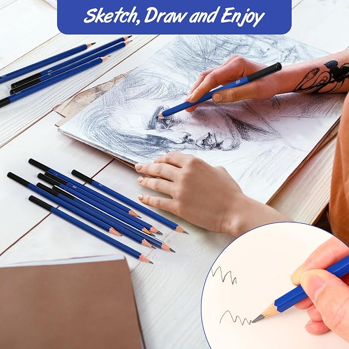 Humyoun 120 Pcs Graphite Sketch Pencil Set, Professional Drawing Sketching - Image 4