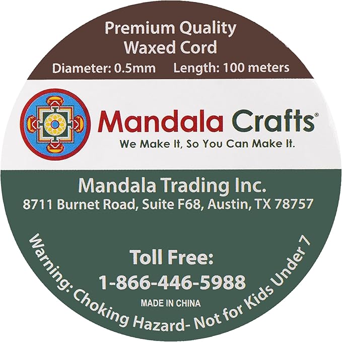 Mandala Crafts 0.5mm 109 Yards Teal Cotton Waxed Cord for Jewelry Making Bracelet Cord Waxed String - Beading String Thread Jewelry Cords for Necklaces String