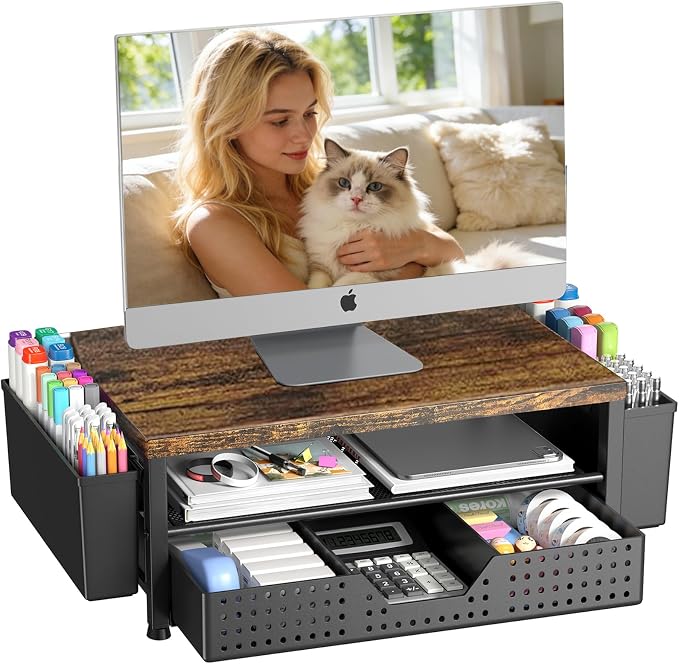 OPNICE Desk Organizers and Accessories, Computer Monitor Stand Riser by OPNICE