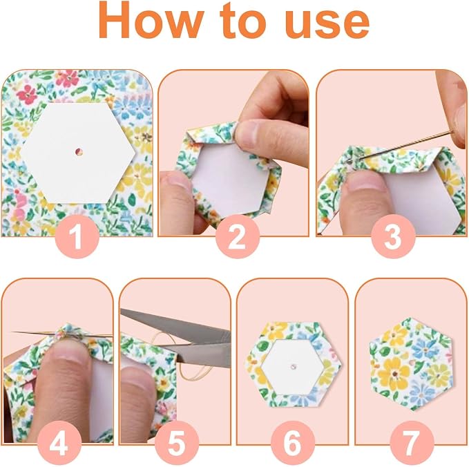 480 PCS 1.5" Piecing Paper for Quilting, Hexagon Quilting Templates | for DIY - Image 8