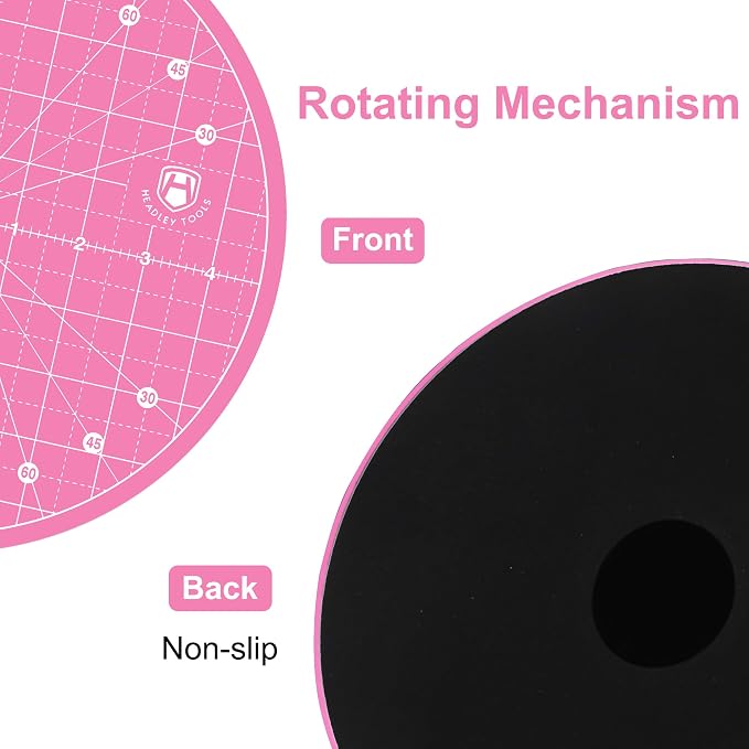 Headley Tools 10"x10" Round Rotating Cutting Mat, Self Healing Mat - Image 6