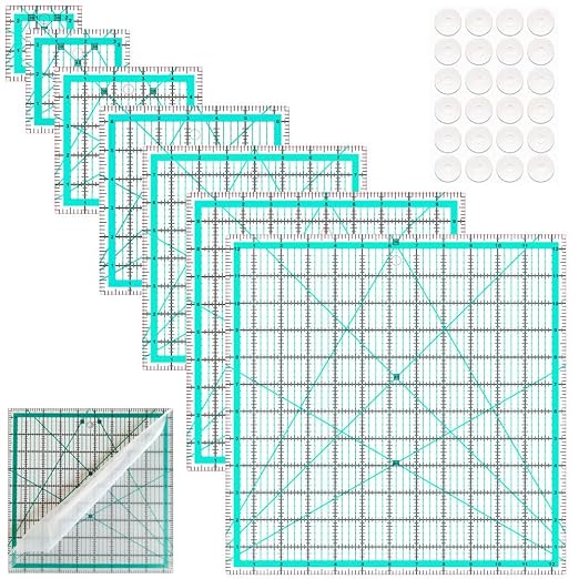 7 Quilting Rulers, Square Rulers by HUIFARI