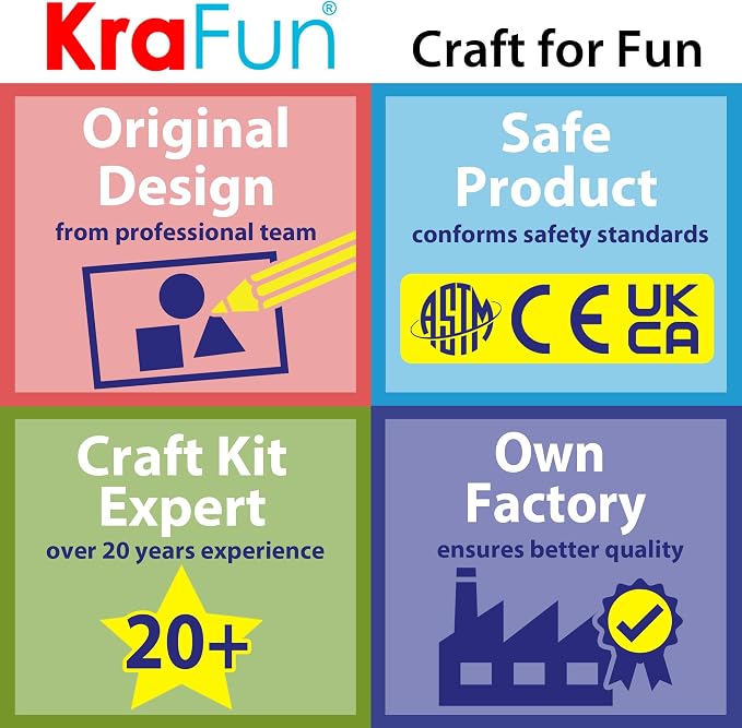 KRAFUN My First Sewing Kit for Kids Ages 6-12 | 7 Animal Dolls | 7 stuffed - Image 7