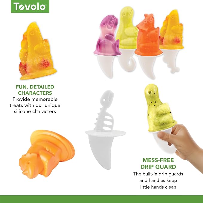 Tovolo, Freezer Pop Molds Dinos Set 4 - Image 7