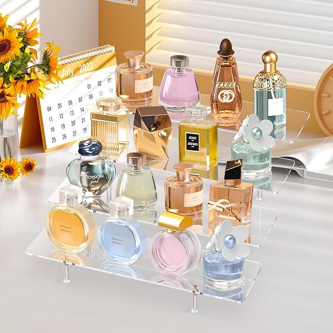 Acrylic Display Riser Stand Shelf Clear 4 Tier Cupcake Stand Perfume Display - Image 5