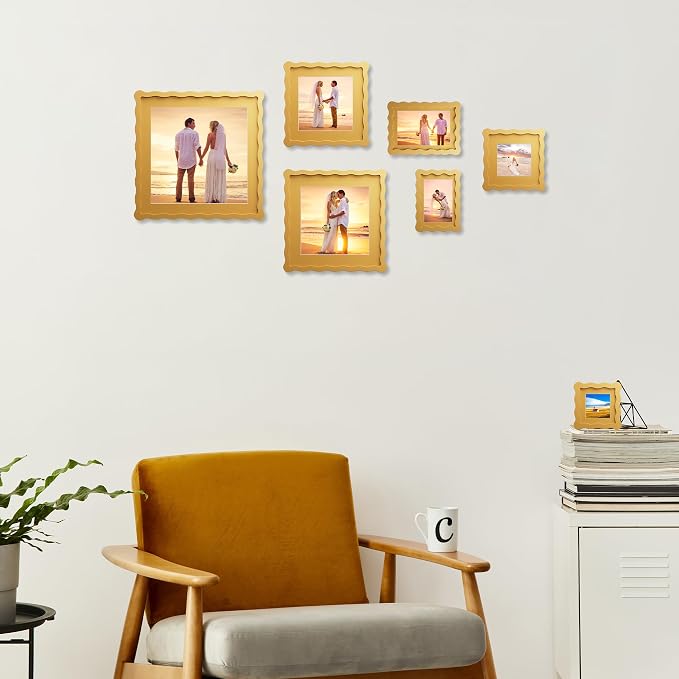 11x14 Wavy Picture Frame With Mat - Image 5