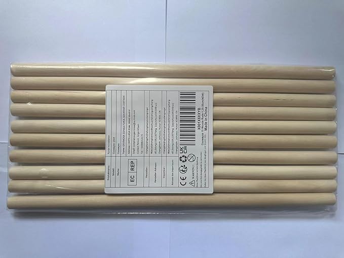1/2 x 15 Wooden Dowels Wooden Sticks for Crafts, 10 PCS Macrame Wood Dowel Rods, Unfinished Hard Wood Sticks for Crafting, Arts and DIYers, Tiered Cake Support and Wedding Ribbon Wands