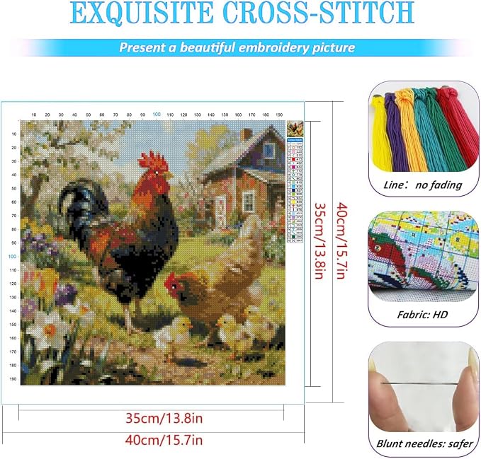 KYOQFVN Farm Counted Cross Stitch Kits - Image 2