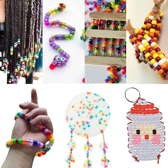 5800Pcs Glow in The Dark Pony Beads Bulk, 30 Colors Rainbow Kandi Bead - Image 7