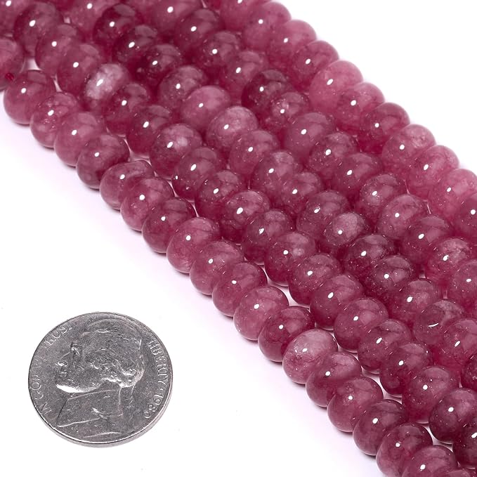 Songxi 5x8mm Natural Pink Tourmaline Stone Rondelle Beads, Gemstone - Image 3