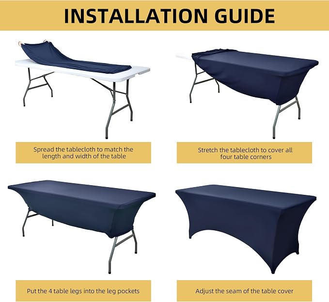 6-Pack 6ft Spandex Table Covers - Image 5