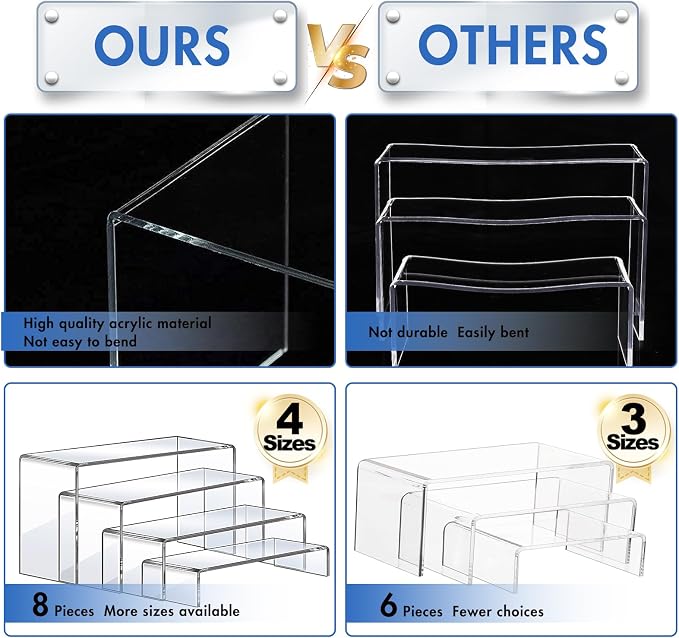 Aheroi Acrylic Risers Display Stands, Acrylic Stands - Image 4