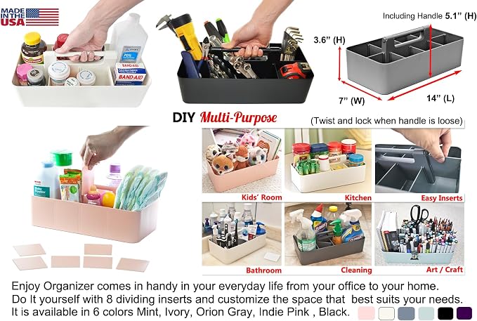 Enjoy Office Desk Storage Organizer 8 compartments Box DIY Box Remote Cosmetic - Image 3