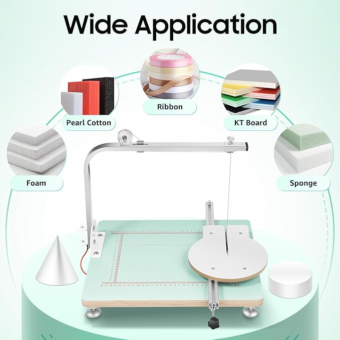 Foam Cutting Machine, 72W Hot Wire Foam Cutter Working Table Electric Hot Wire Ribbon Cutter Adjustable Temperature & Bracket Angle Commerical Wire Cutters Working Table for Pearl Cotton