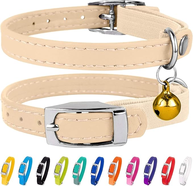 CollarDirect Leather Cat Collar, Kitten Collar - Image 2