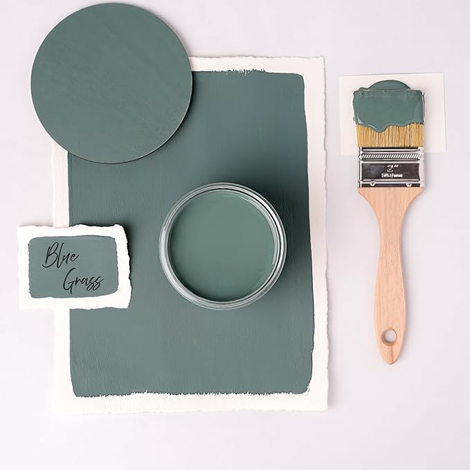 Dixie Belle Paint Company Chalk Finish Furniture Paint – Blue Grass (4oz) – Matte Chic Chalk Mineral DIY Furniture Paint