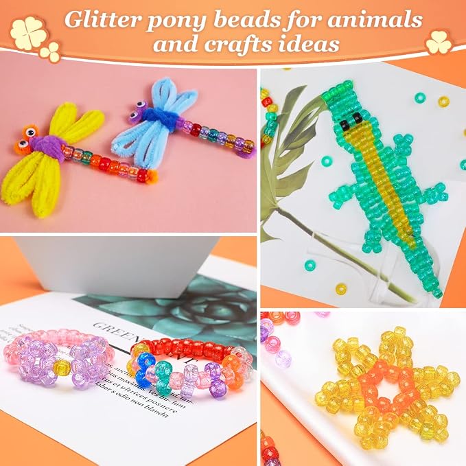 Eppingwin 1000 Pony Beads, 6x9 mm Large Beads, Hair Beads, Beads - Image 2