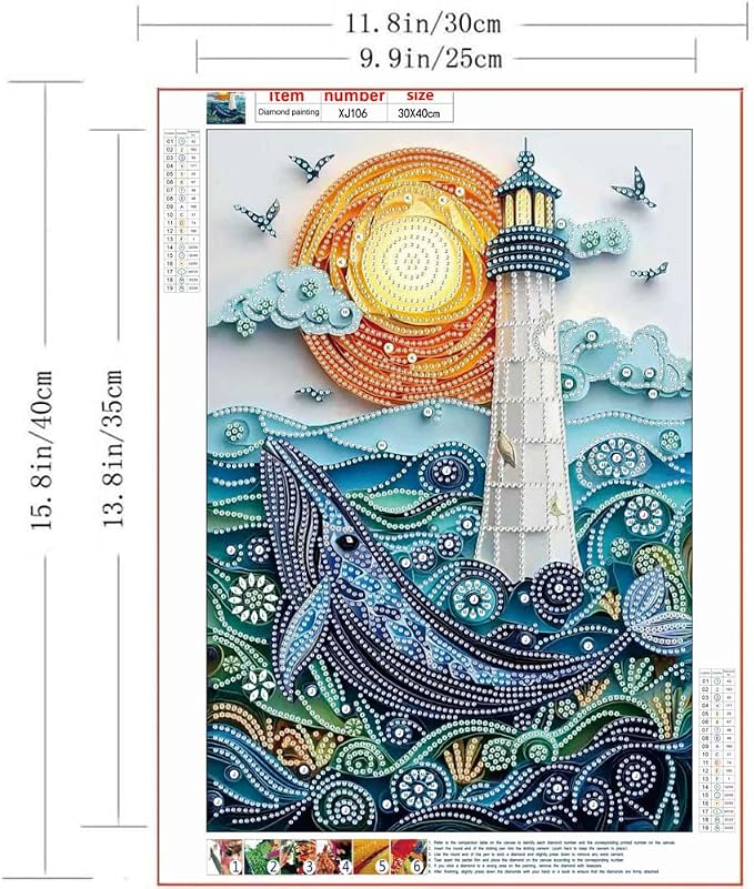 ZQEATRY Moon Lighthouse Special Shape Diamond Art Kits - Image 5