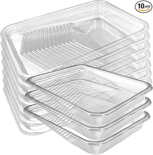 Great Andrew 10 Pcs Paint Tray Liners, 9-Inch, Deep Capacity Disposable Paint Tray Liner, Paint Pan Liners, Roller Trays for Painting Walls, DIY Projects, Home Improvement