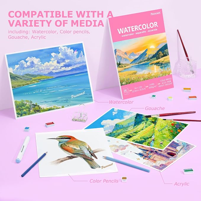 Pacocoast Watercolor Paper, Water Color Sketch Book - Image 6