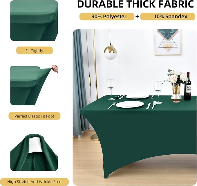 2-Pack 6ft Spandex Table Covers - Image 2