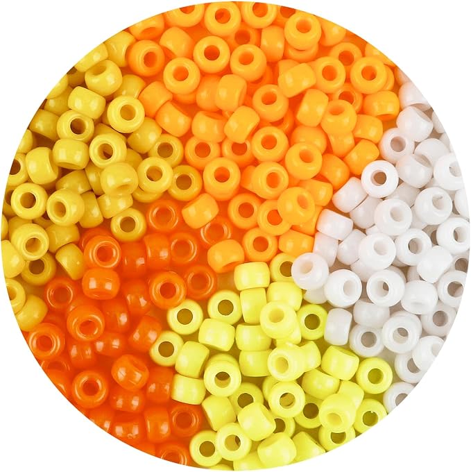 Pony Beads 1100 Pcs, Beads for Jewelry Making, Beads for Bracelets Making by anpiwshjo