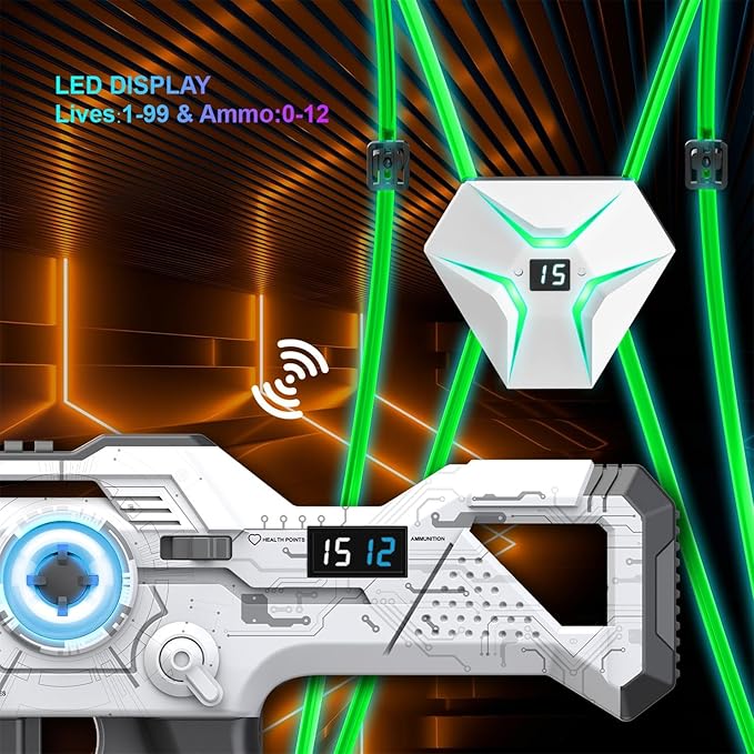 Laser Tag Rechargeable, Lazer Tag Game Set of 2 for Kids Indoor & Outdoor Play, Gift Ideas for Kids Teens and Adults, Cool Toys for Teenage Ages 8 9 10 11 12+Year Old Boy & Girls