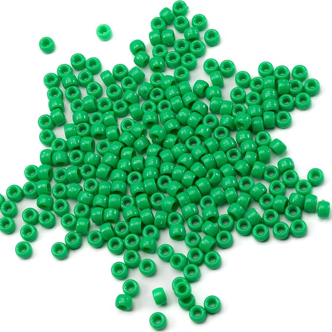 1000 Pcs Acrylic Pony Beads 6x9mm Bulk by Gxueshan