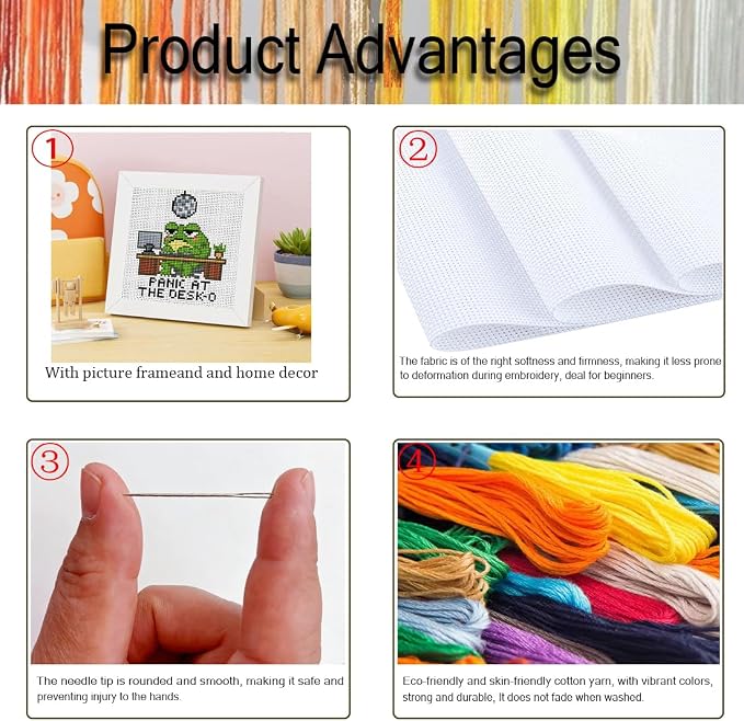 Tiwabb Frog Stamped Cross Stitch Kits - Image 3