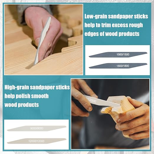 Honoson 20 Pcs Sanding Sticks for Plastic Models 3D Print Polishing Sticks - Image 3
