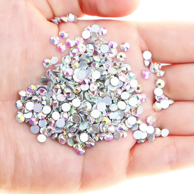 Onwon 1440 Pieces SS8 / 2.3mm Clear Crystal Flat Back Brilliant Round - Image 2