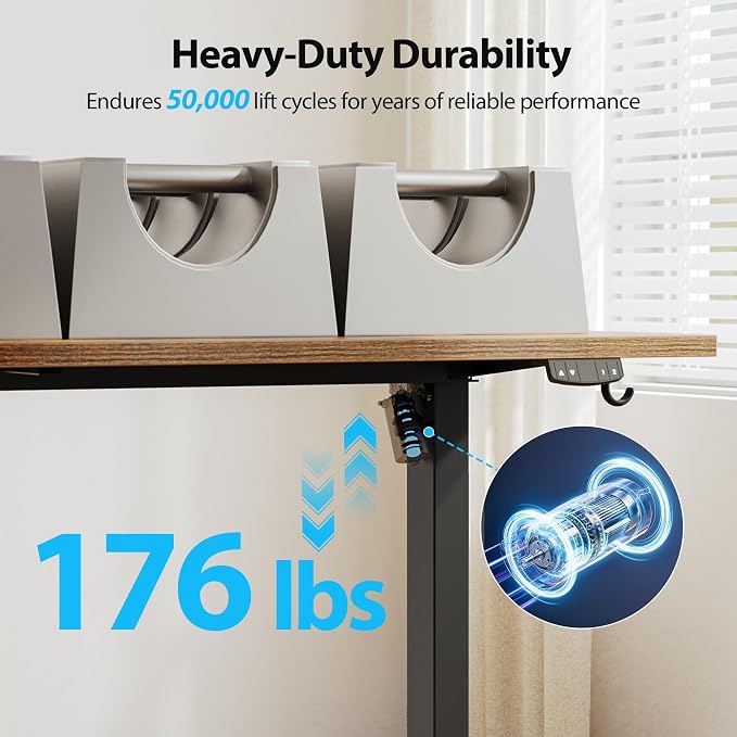Agilestic Electric Standing Desk, 63 x 28 Inches Height Adjustable Desk - Image 4