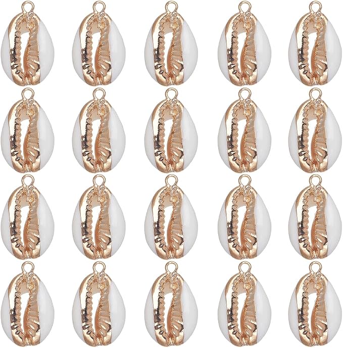 SUNNYCLUE 1 Box 20Pcs Seashell Charms Shell Charms Sea Shells Sea Shell Charms by SUNNYCLUE