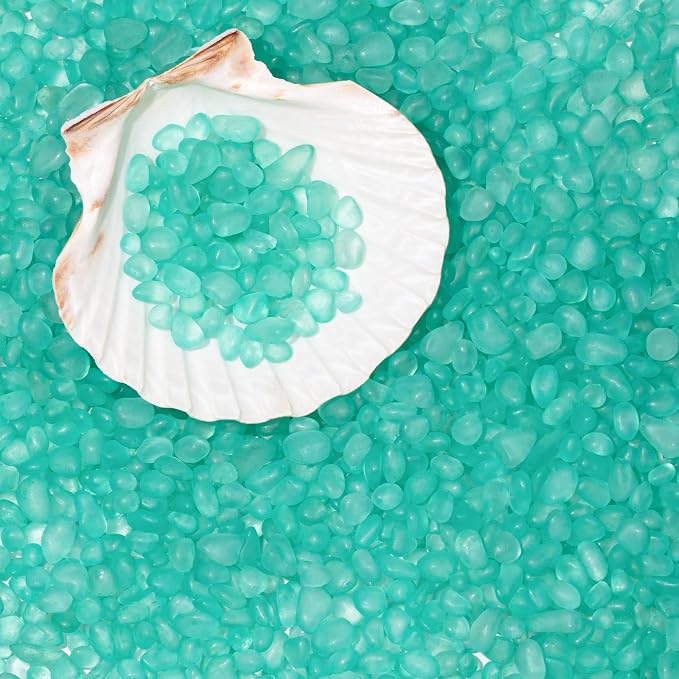 QEQEKAKA Sea Glass Stones for Crafts About 2.75LB Glass Pebbles Gemstones Bulk - Image 5