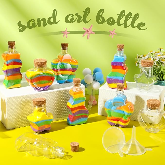 Shappy 50 Pcs Plastic Sand Art Bottles - Image 3